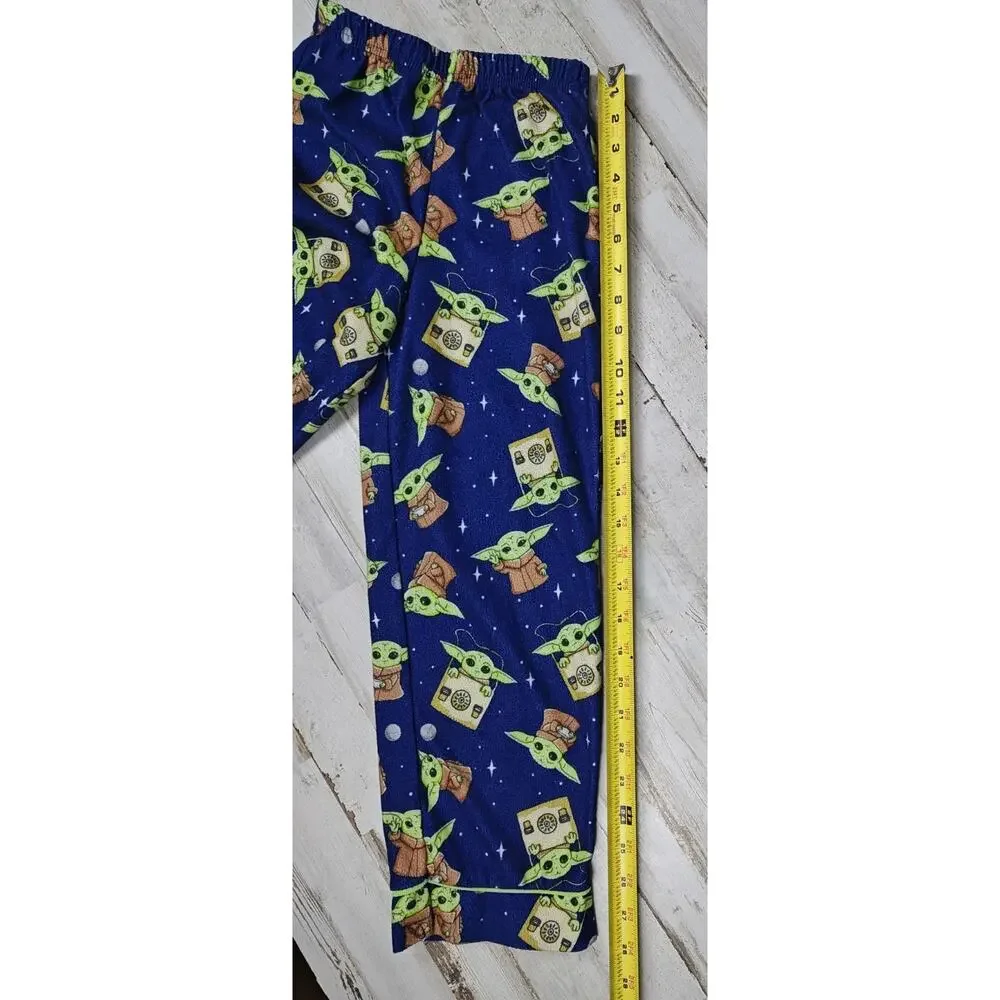Sleepwear Boys' Star Wars Mandalorian The Child Grogu Blue Flannel Pajamas 6/7